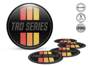 Toyota TRD Sticker Silicone Variant Wheel Badges